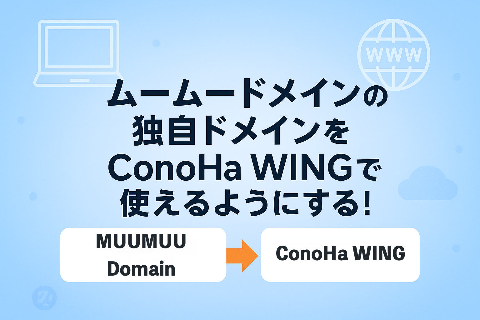 ConoHa WINGで「ムームードメインの独自ドメイン」を利用できるようにする方法